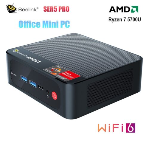 Beelink SER5 Pro Ryzen 7 5700U Mini PC Windows 11 16G 500G WiFi6 4K HD Computer