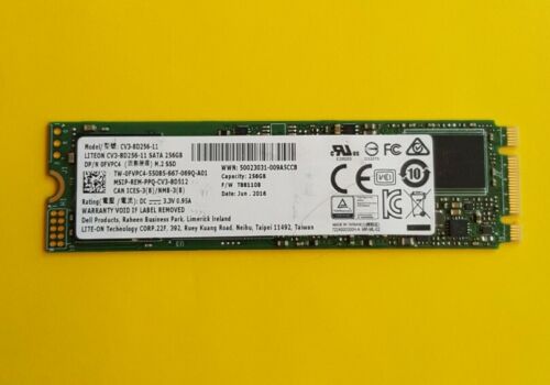 Dell Liteon 256 GB SATA M.2 Solid State Drive CV3-8D256-11 FVPC4 – Fresh Pull