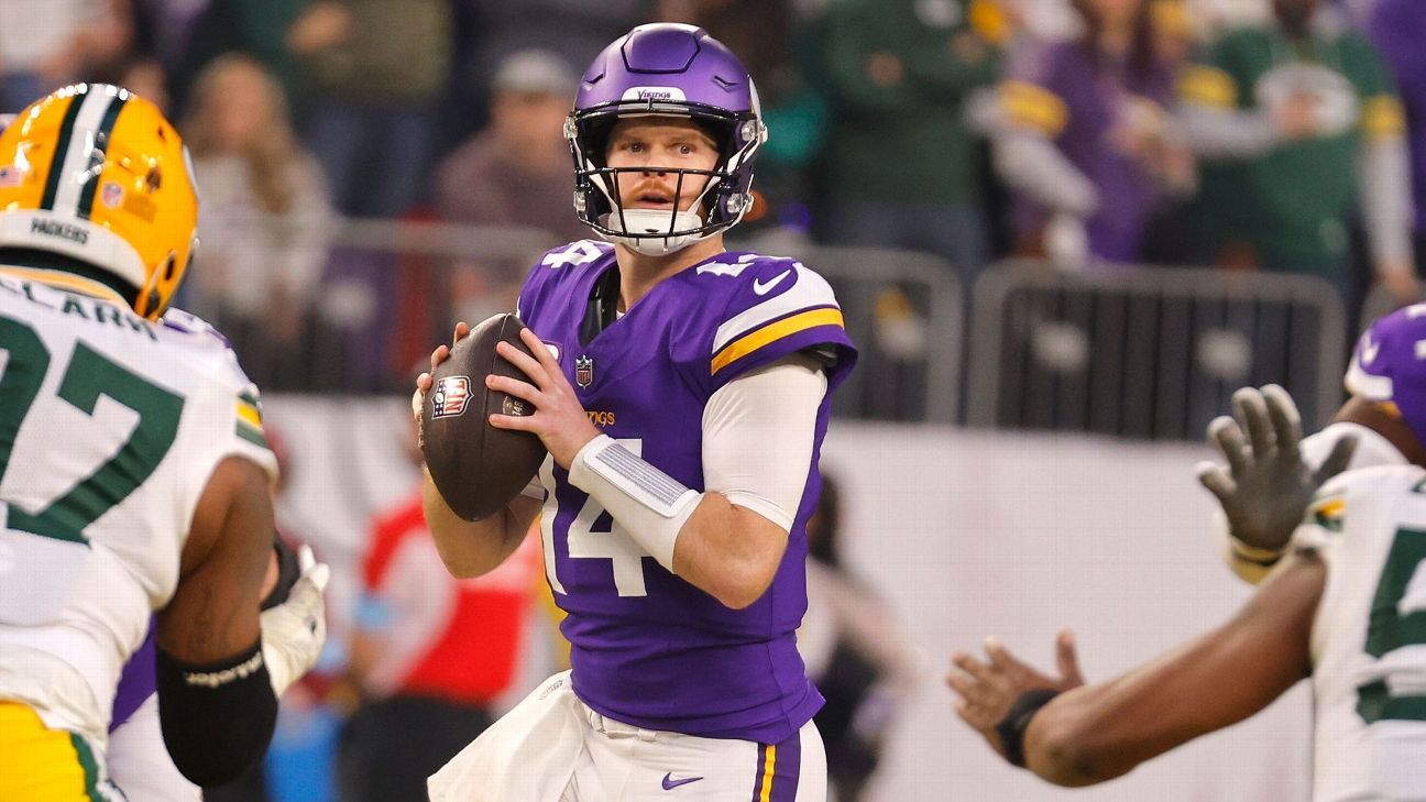 Vikings’ Sam Darnold finds Jalen Nailor for 31-yard TD pass