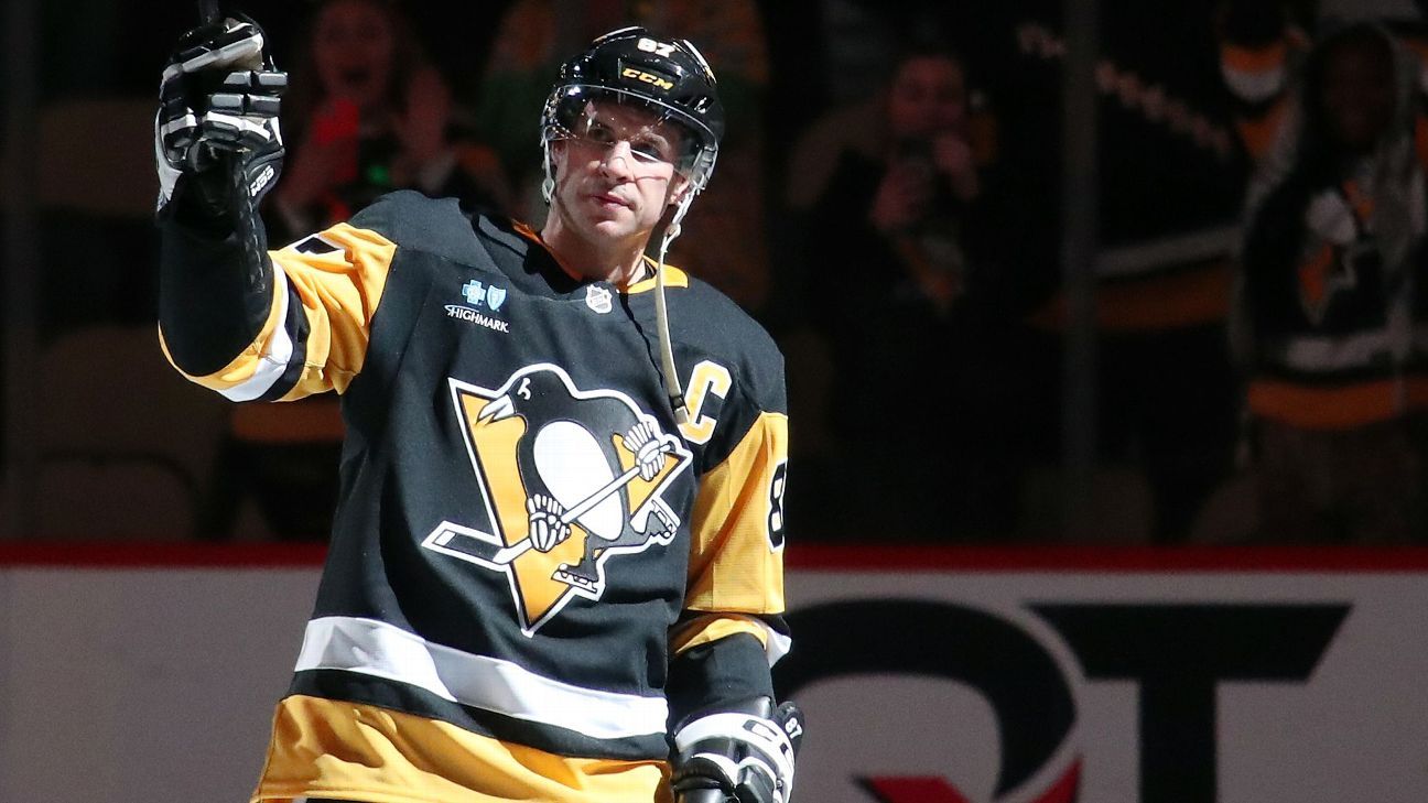 Sidney Crosby ties Mario Lemieux’s franchise career assists mark in win