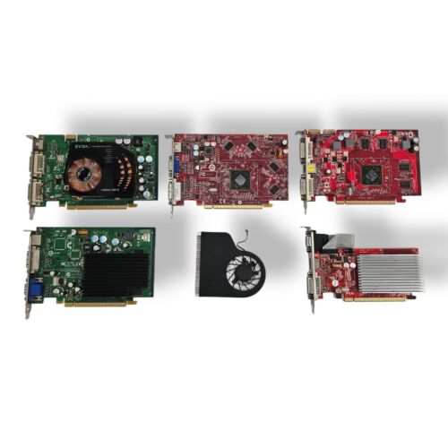 Lot of 5 PCI-e PC Graphic Cards / GPU for Parts or Repair (non-working)