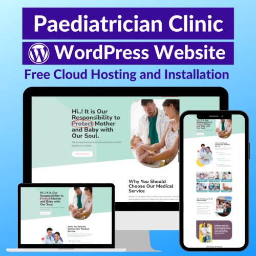 Pediatrician Clinic Business Website Store Free Cloud Hosting+Installation 