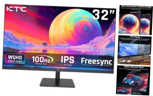 32 Inch 2K Computer Monitor, IPS 1440p Monitor with Ultra-Thin 32 inch H32T13