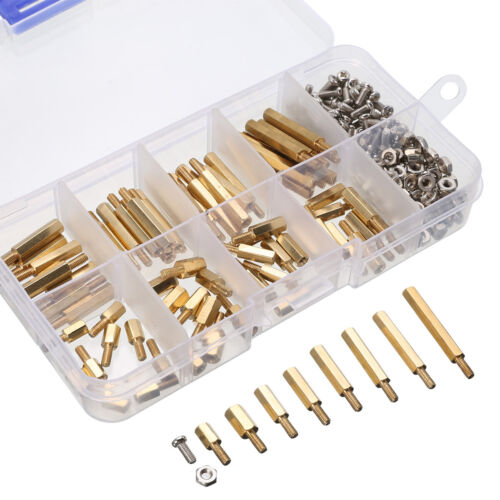 120Pcs M3 Male Female Brass Standoff Spacer PCB Board Hex Screws Nut Assortment