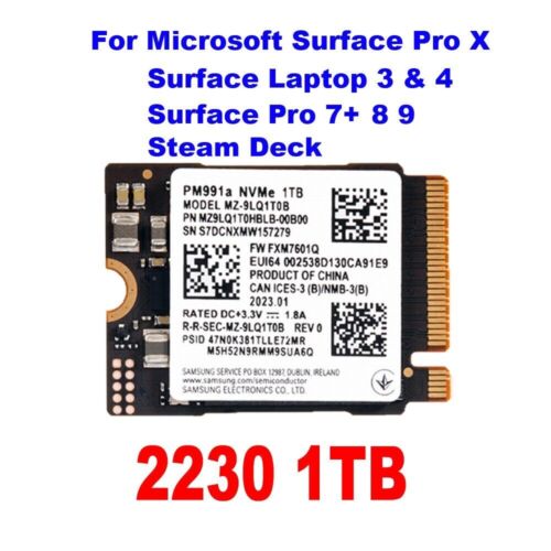 1024GB  PM991A M.2 2230 SSD Upgrade SDAPTUW-128G-1012-128GB 256G-256GB