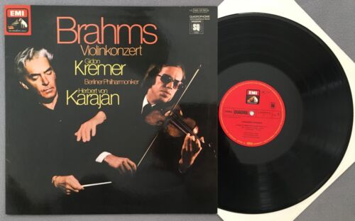 L533 Brahms Violin Concerto Kremer Karajan BPO EMI 1 C 065-02 781 Q Quadro