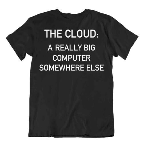 Cloud Realy Big Computer Tshirt Programmer T-Shirt Retro Networking Tee