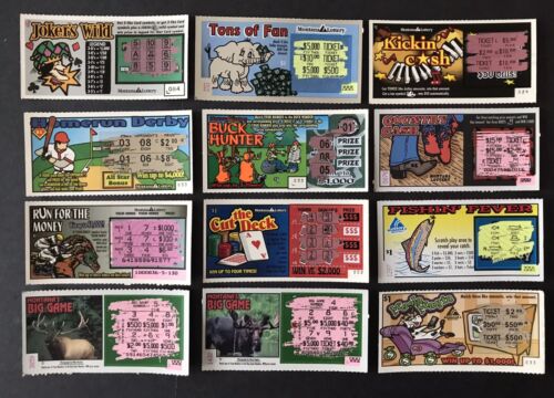 Montana   Instant Lottery Tickets, 12 diff, issued 1990s , no cash value