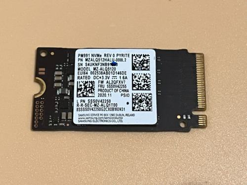 LENOVO SAMSUN 512GB M.2 2242 NVME PCIE GEN3 X4 SSD MZALQ512HALU-000L1 MZ-ALQ5120