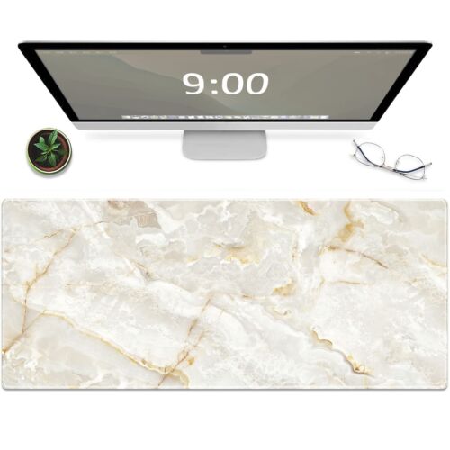 Large Pad Marble Pattern XXL XL Large Pad Mat Long Extended Mousepad Desk Pad…