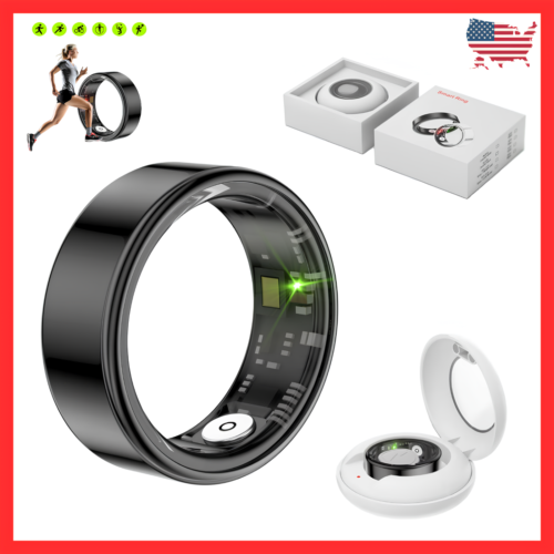 Smart Ring Health Tracker Waterproof Fitness Tracker for Men & Women Heart Sleep