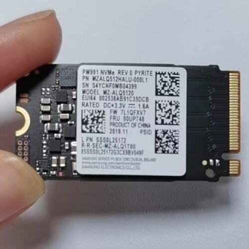 512GB Samsung SSD M.2 2242 PM991 NVME MZALQ512HALU-000L1 MZ-ALQ5120 00UP748