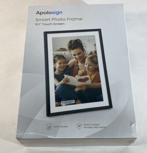 NEW Apolosign Digital Photo Frame 10.1 in Touch Smart Screen LCD Classic