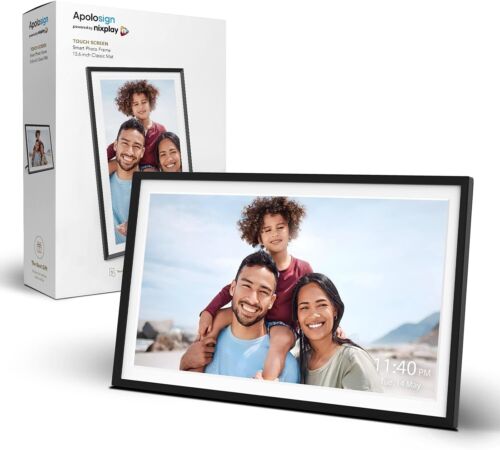 ApoloSign Digital Picture Frame Powered by Nixplay, 15.6″ Large WiFi Digital Pho