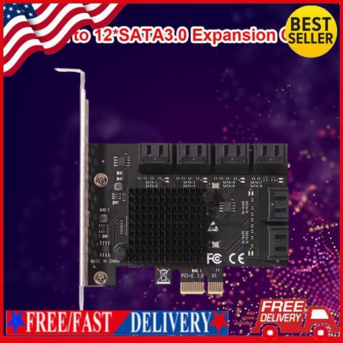 SA3112J PCIE Adapter 12 Port 6Gbps PCI-Express X1 to SATA 3.0 Expansion Card