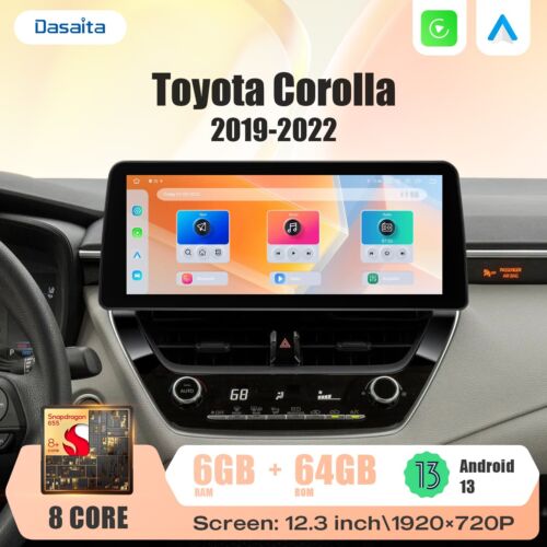 Dasaita Android 13 Car Stereo For Toyota Corolla 2019-2022 With Wireless Carplay