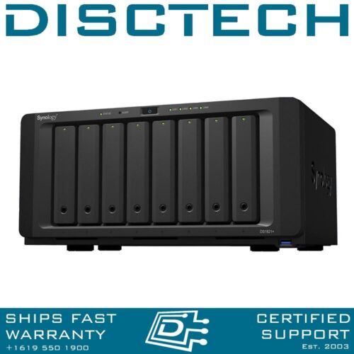 Synology 96TB DiskStation DS1821+ 8-bay SATA Quad-Core NAS 32GB 1TB Cache