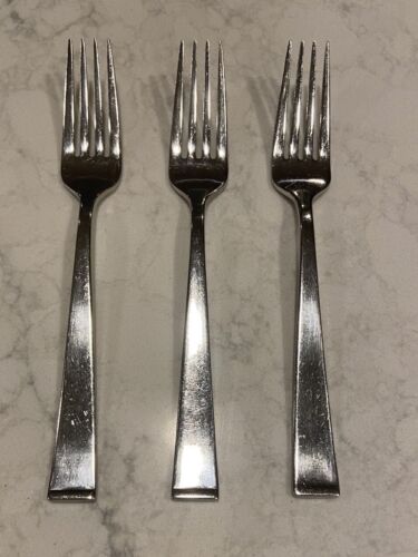 Set/3 Towle Stainless DINNER FORKS  7 3/8” Arctic Flatware Pottery Barn