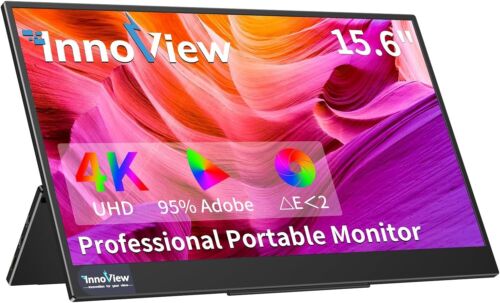 InnoView 4K Portable Monitor 15.6″ UHD 95% Adobe ΔE 2 60HZ – USB-C