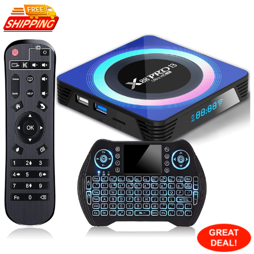 Android 13.0 TV Box 4GB 32GB X88 Pro 13 Android Box 2023 RK3528 4K 6K 8K Smart