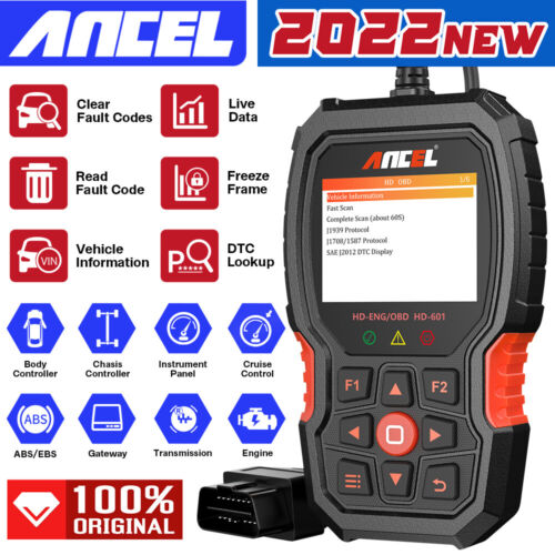 Diesel Heavy Duty Truck HD OBD Diagnostic Scanner All System Diesel Code Reader