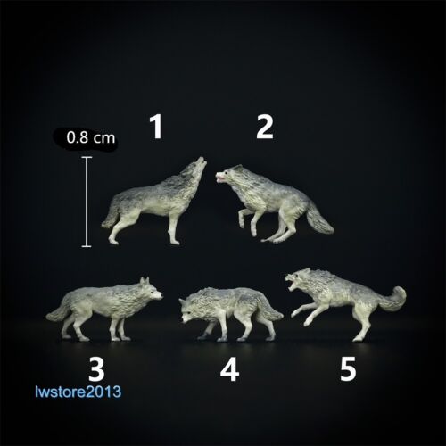 1/87 Wolf Animal Scene Props Miniatures Figures Model For Cars Vehicles Toys