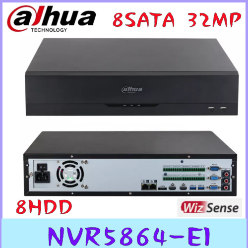 Dahua NVR5864-EI 4K AI 64CH 8SATA 32MP Video Recorder WizSense Face Recognition