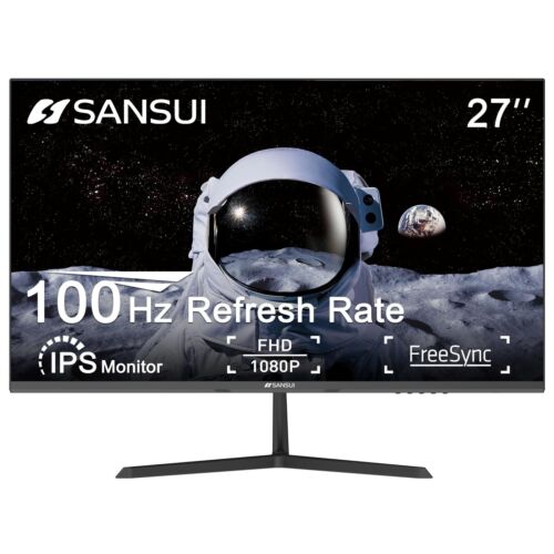 SANSUI 27 Inch Monitor IPS 100Hz Computer Monitor Full HD 1920 x 1080P with H…