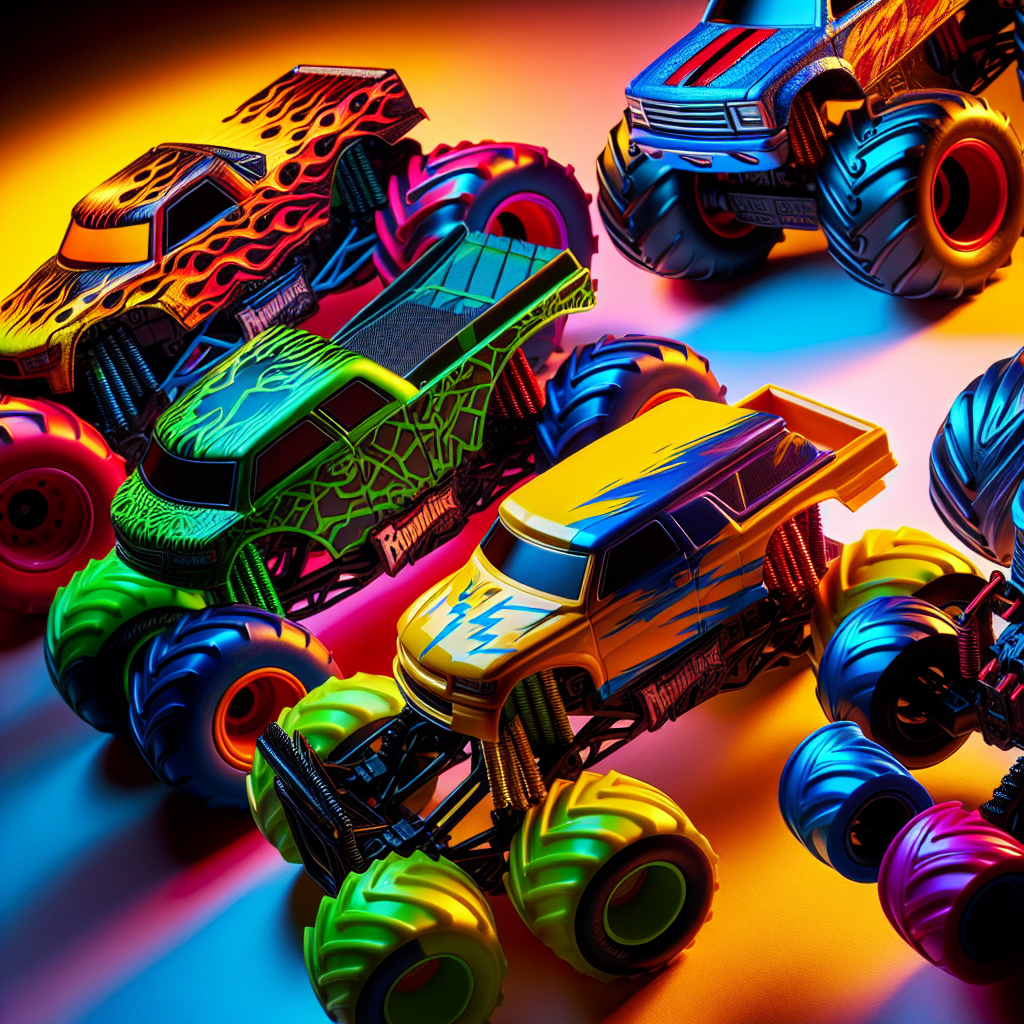 Collect Them All: The Official Mini Collectible Monster Trucks 5-Pack with 1 Mystery Truck