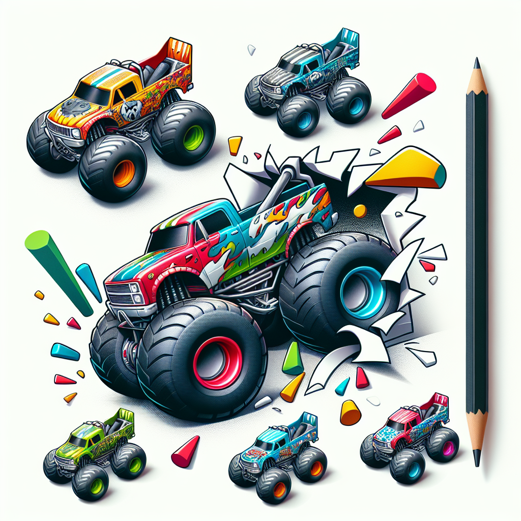 Unleash the Fun with the Official Mini Collectible Monster Trucks 5-Pack, Featuring a Secret Surprise Truck!