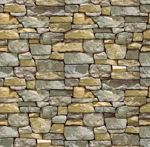 16 SHEETS EMBOSSED TEXTURED LANDSCAPE  stone wall 20x28cm SCALE 1/87 HO paper 16