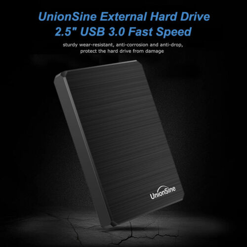 UnionSine SATA 1TB 2TB 4TB External USB 3.0 Hard Drive Laptop PC Storage- Black