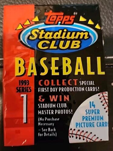 (1) 1993 Stadium Club Baseball Series 1 Pack (14 Cards) Factory Sealed!