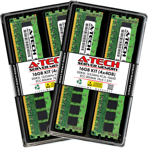 16GB 4x 4GB PC3L-10600R RDIMM Dell PowerEdge C2100 C6100 C6105 M710HD Memory RAM