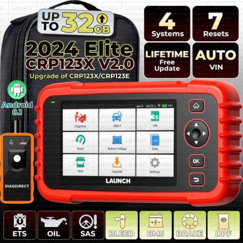 2024 LAUNCH CRP123X PLUS ELITE Car OBD2 Scanner Code Reader Diagnostic Tool