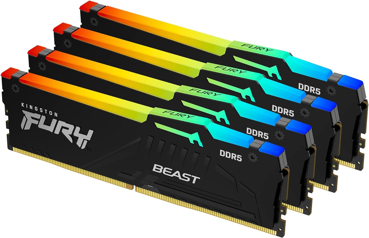 Beast RGB Black 64GB (4x16GB) 5600MT/s CL40 DDR5 XMP DIMM | Overclocking | Plug N Play | Intel XMP 3.0 | Kit of 4 | KF556C40BBAK4-64