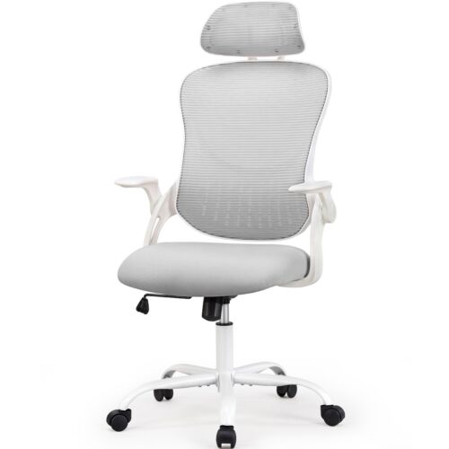 High-Back Mesh Office Chair,Ergonomic,Flip-up Armrest,Swivel Computer Task Chair