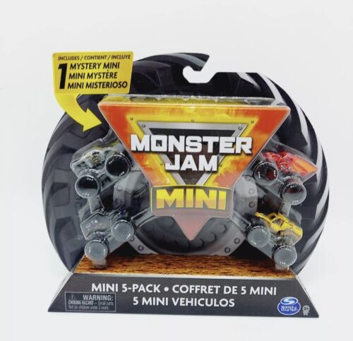 Official Monster Jam Mini Collectible Monster Trucks 5-Pack with 1 Mystery Truck