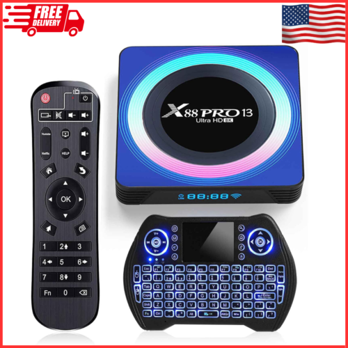 Android 13.0 TV Box 4GB 32GB X88 Pro 13 Android Box 2023 RK3528 4K 6K 8K Smart