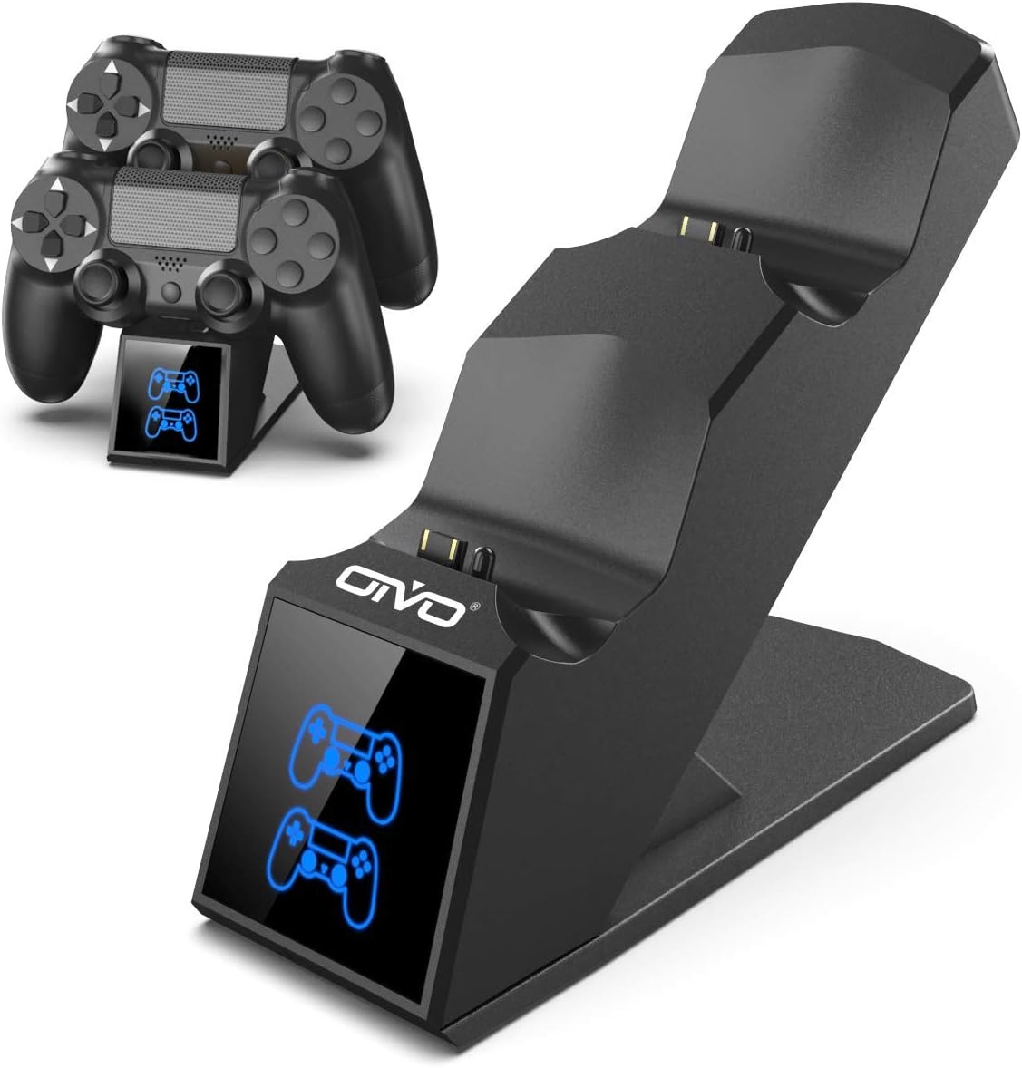 PS4 Controller Charger, PS4 Charger Charging Dock Station Compatable with Dualshock 4, Upgraded Fast-Charging Port for PlayStation 4 Controllers