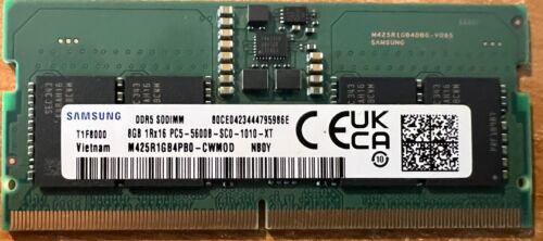 Samsung 8GB 1Rx16 PC5-5600 SODIMM DDR5-44800 Laptop Memory P/N  M425R1GB4PB0-CWM