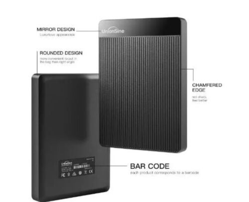 UnionSine 1TB Ultra Slim Portable External Hard Drive HDD-USB 3 HD2510