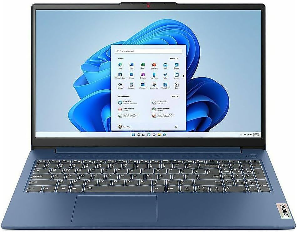 Lenovo 2024 Laptop | IdeaPad Slim 3 | 15.6″ 1920 x 1080 Touch IPS | Intel-6 Core 3 100U | 8GB LPDDR5 | 256GB SSD | Windows 11 Home | Wi-Fi 6 – BT 5.2 – Backlit KB – 720p HD Camera – Abyss Blue