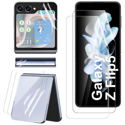 2 Pack for Samsung Galaxy Z Flip5 Inner + Front Screen Protector Full Body Film