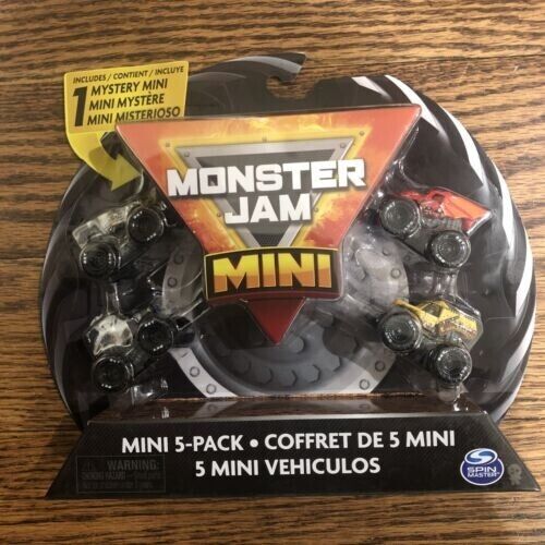 Monster Jam 1:87 Mini Collectible Monster Trucks 5-Pack with 1 Mystery Truck