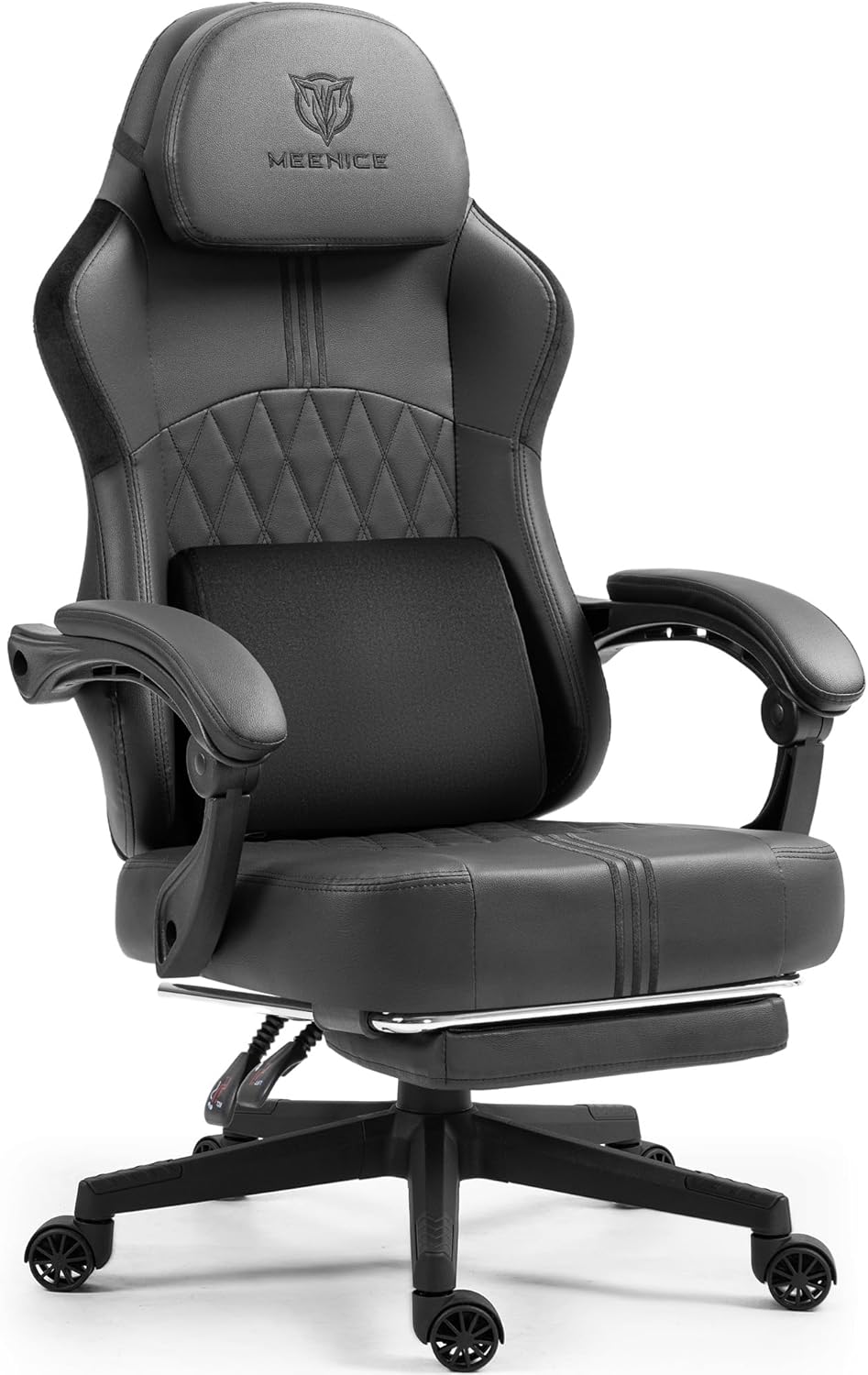 Ergonomic Gaming Chair with Pocket Spring Cushion and Breathable Leather, Cooling Gel and Massage Lumbar Support, Adjustable High Back Office Chair for Adults and Kids – Supports up to 300LBS