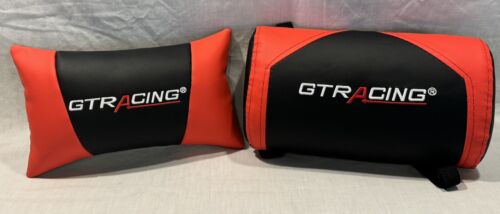 GTRacing – Headrest Gaming Chair Pillow – Back & Neck Support, Set Of 2 Red