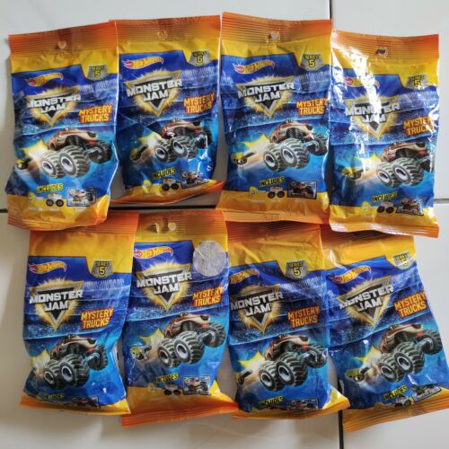 Hot Wheels Mystery Truck Mini Monster Jam Complete 8 pcs Series 5 NIP CHASE CAR