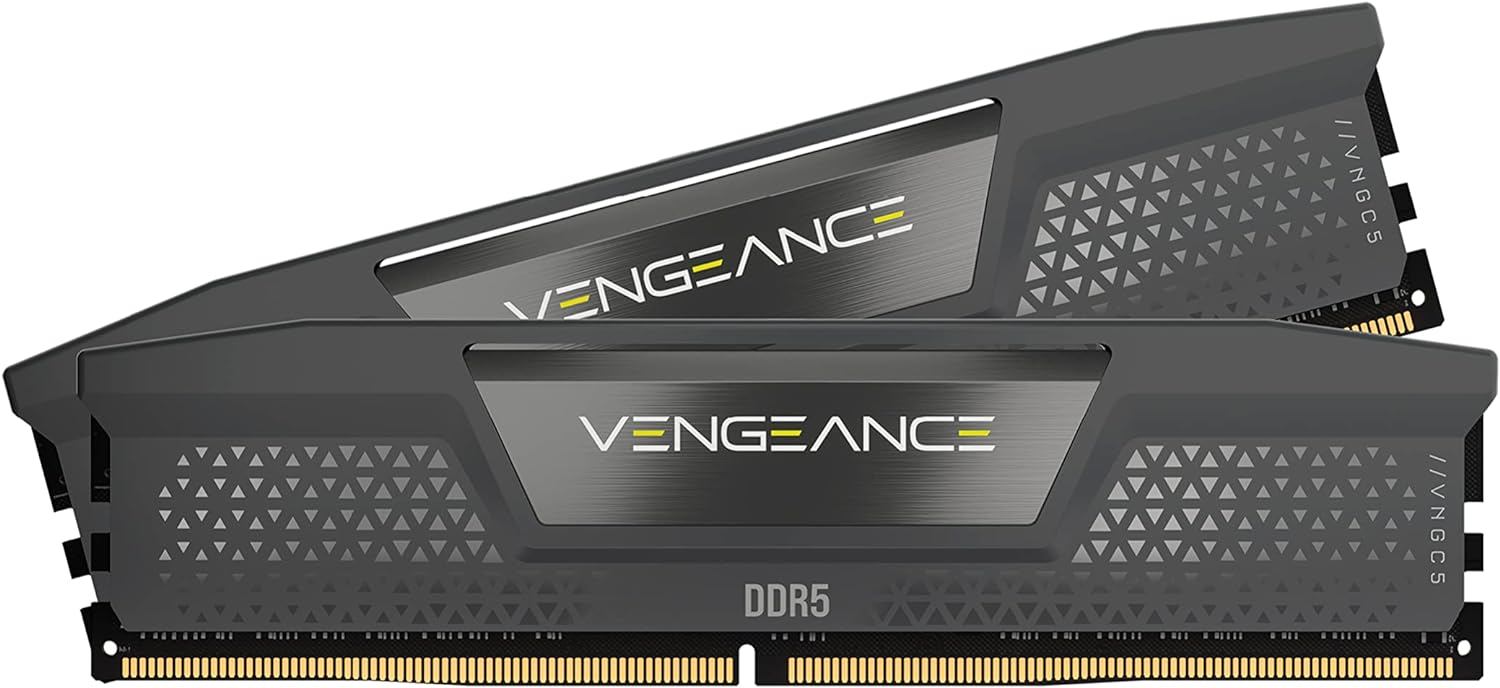 CORSAIR VENGEANCE DDR5 32GB (2x16GB) DDR5 5600MHz CL40 AMD EXPO Intel XMP iCUE Compatible Computer Memory – Gray (CMK32GX5M2B5600Z40)