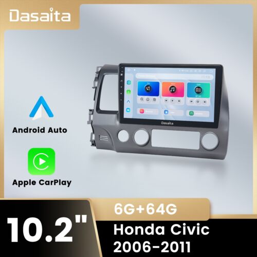 Dasaita Android 13 Car Head Unit For Honda Civic 2006-2011 Carplay 4G LTE GPS